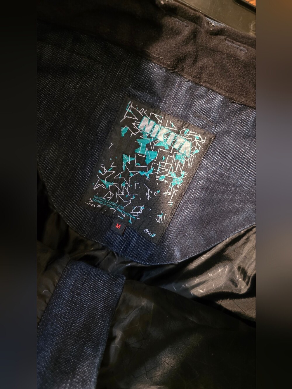 Nikita Snow Jeans Snowboard Pants Medium Dark Wash Vented Ski Pants - Picture 16 of 16